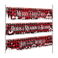 Remagr 3 Pcs Christmas Nativity Banner 98 x 18 Inch Party Decorations Outdoor Yard Sign Backdrop, Red Buffalo Plaid Jesus Birth Wall Decor for Christian Xmas Celebration Lawn Garden(Jesus)