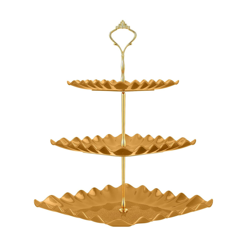 DAFURIET Plastic Dessert Cupcake Stand, 3 Tier Cup Cake Tower