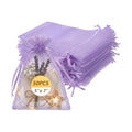 Wudygirl 50 Pcs Organza Bags, 5x7 IN Drawstring Gift Bags-Lilac