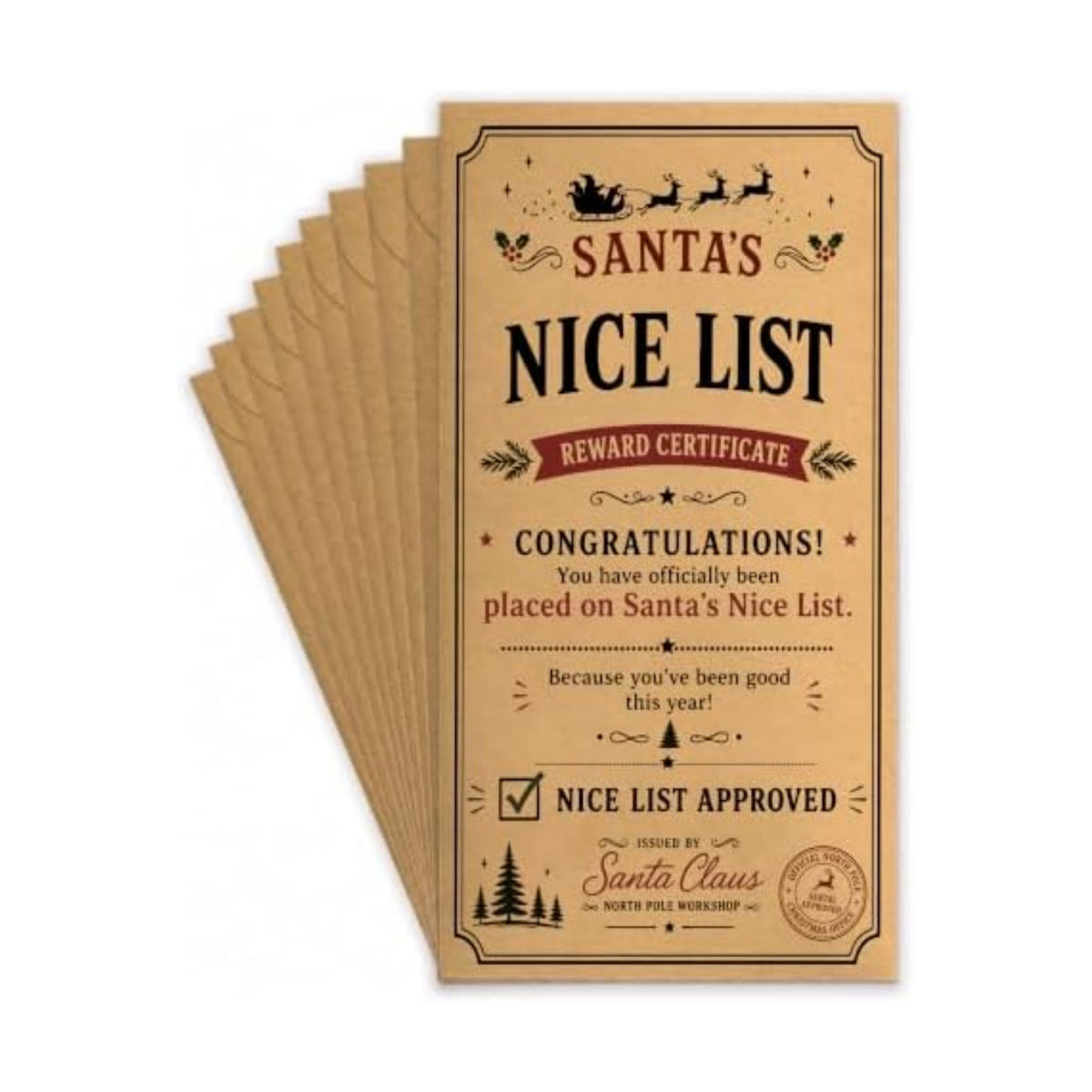 Christmas Money Holders for Cash Gifts, 10 Pcs Christmas Envelopes for Cash