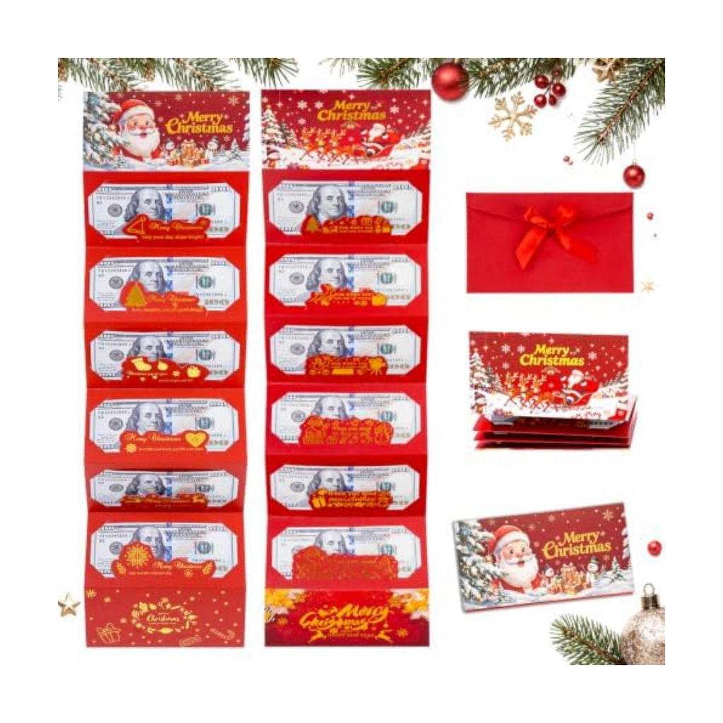 2Pcs Christmas Money Holders for Cash,Christmas Money Envelopes for Cash