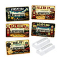 Gas Money Gift Card Holder, Cash Holder Card for Rolled Cash, Funny Road Trip Money Gift, Vintage Adventure Cash Gift for Drivers, Teens, New Driver, Graduation, Birthday, Travel Gift
