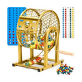 HVDI 12" Bingo Game Set, 10 Reusable Bingo Cards with Sliding Windows Bingo Sets, High-Definition Printed Bingo Balls with Cage & Storage Bag for Game Night Adults Large Group Family Parties