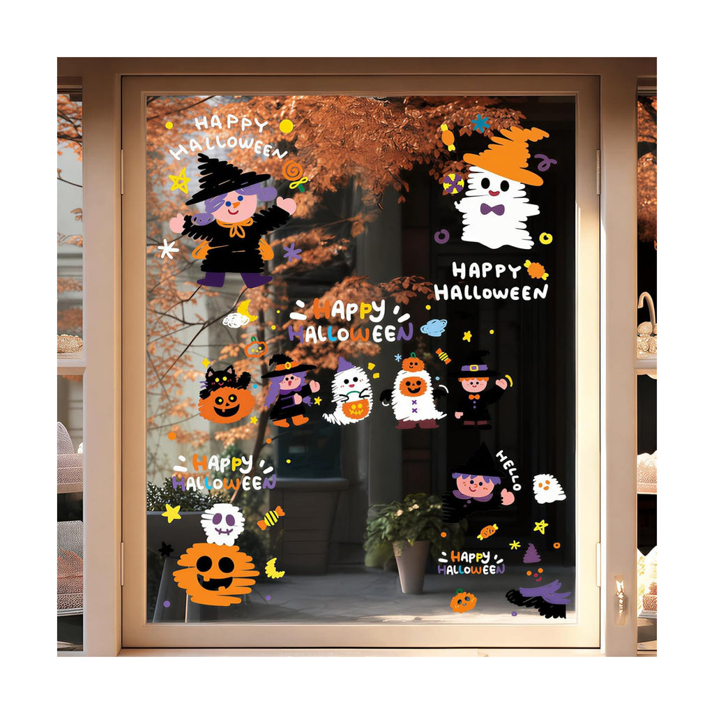 5 Pcs Cute Halloween Decorations,Halloween Window Clings Stickers